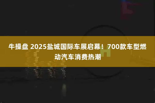 牛操盘 2025盐城国际车展启幕！700款车型燃动汽车消费热潮