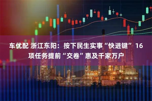 车优配 浙江东阳：按下民生实事“快进键” 16项任务提前“交卷”惠及千家万户